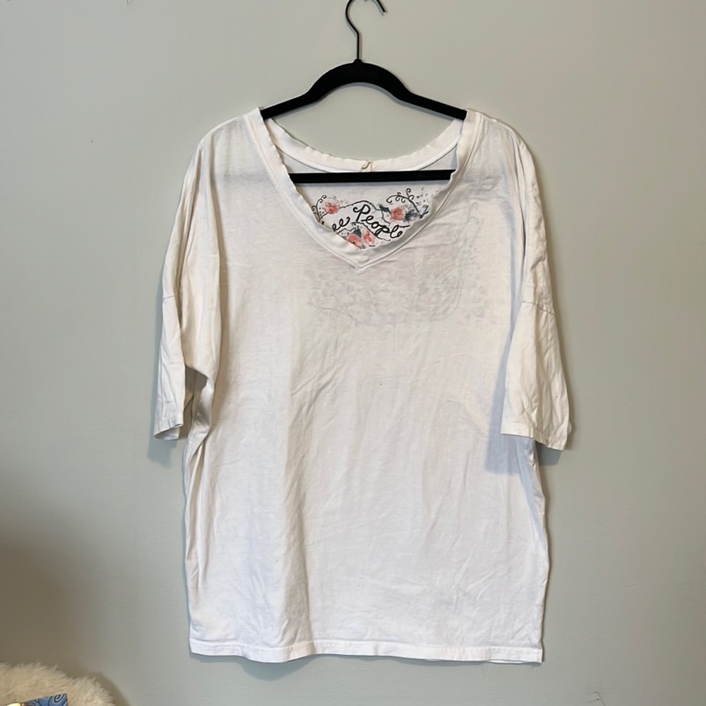 White Free People Tee